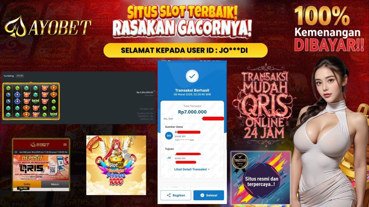 AYOBET JACKPOT SLOT SLOT88 STARLIGHT PRINCESS 1000